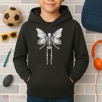 Fairycore Aesthetic Gothic Butterfly Skeleton Fairy Grunge Kids Hoodie thumb 2
