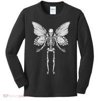 Fairycore Aesthetic Gothic Butterfly Skeleton Fairy Grunge Kids Long Sleeve Shirt thumb 0