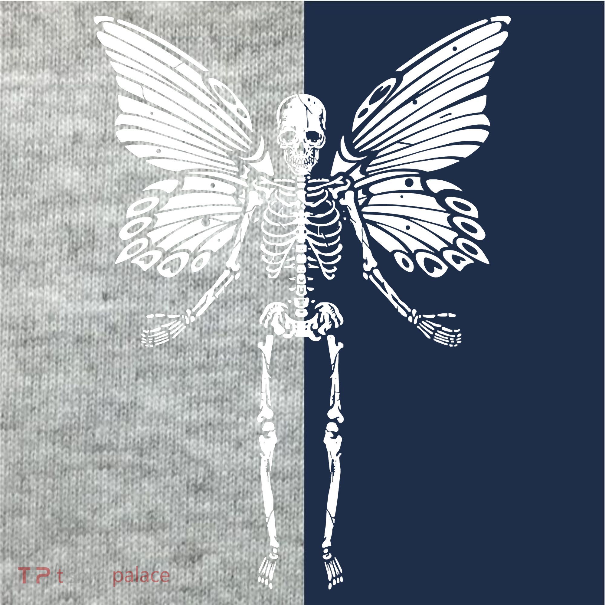 Fairycore Aesthetic Gothic Butterfly Skeleton Fairy Grunge Kids Colorblock Raglan Jersey