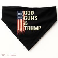 Flag American God Guns And Trump 2nd Amendment USA-Made Doggie Bandana thumb 0
