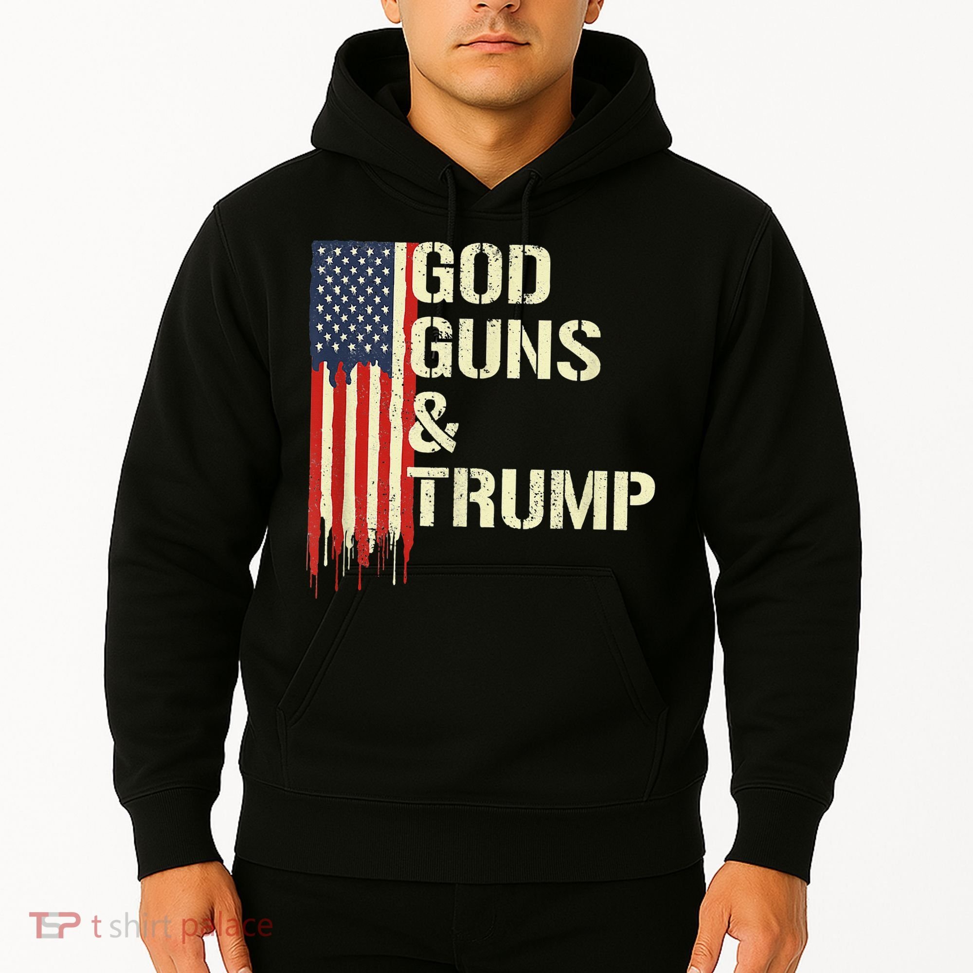 Flag American God Guns And Trump 2nd Amendment Hoodie