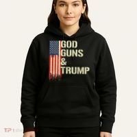 Flag American God Guns And Trump 2nd Amendment Hoodie thumb 5