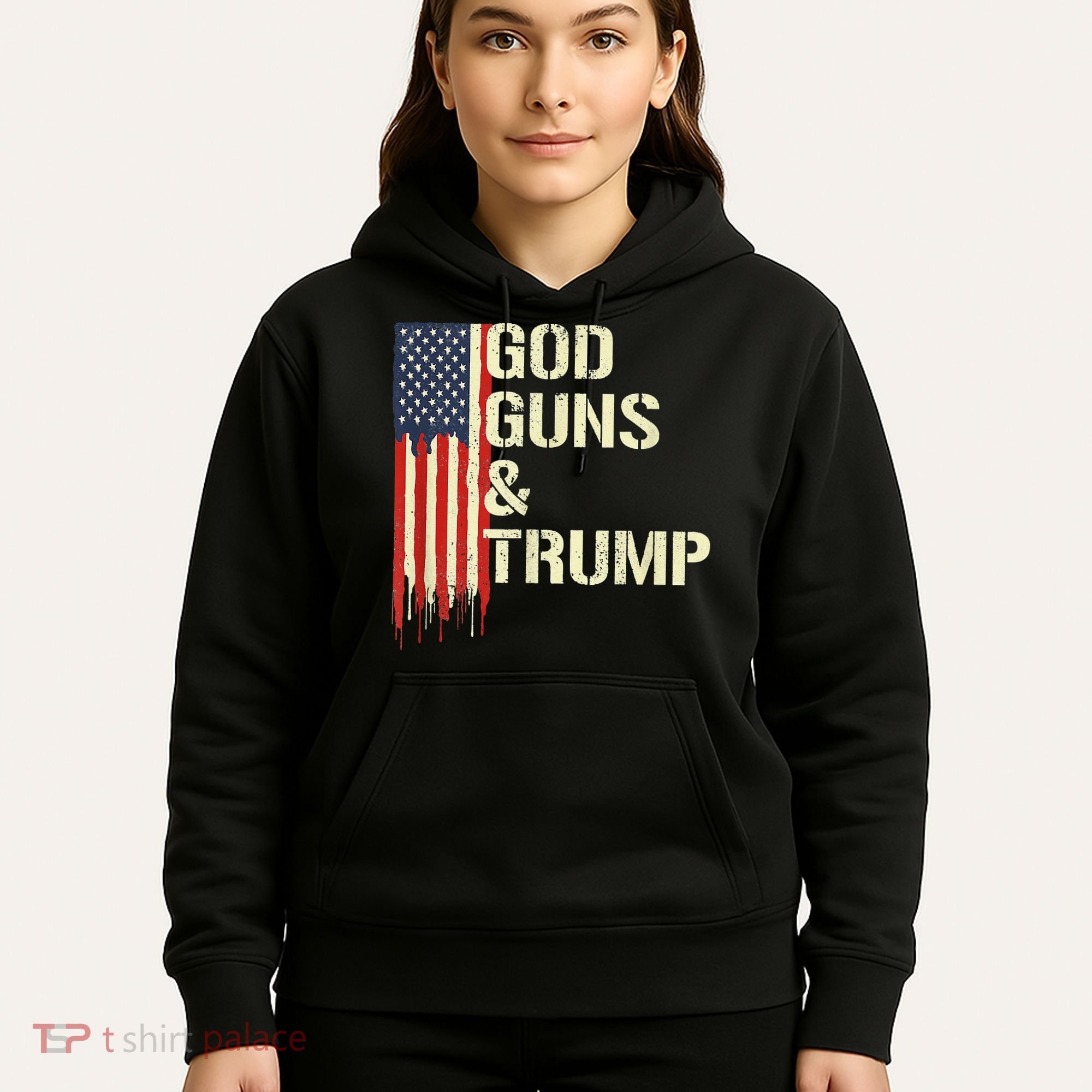 Flag American God Guns And Trump 2nd Amendment Hoodie