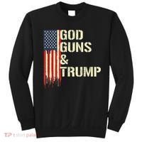 Flag American God Guns And Trump 2nd Amendment Sweatshirt thumb 0