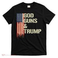Flag American God Guns And Trump 2nd Amendment T-Shirt thumb 0