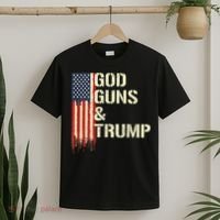 Flag American God Guns And Trump 2nd Amendment T-Shirt thumb 2