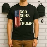 Flag American God Guns And Trump 2nd Amendment T-Shirt thumb 6