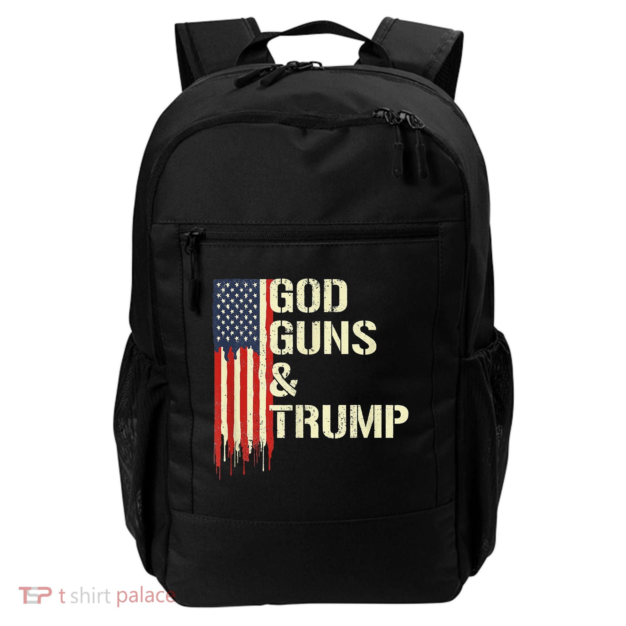 Flag American God Guns And Trump 2nd Amendment Backpack