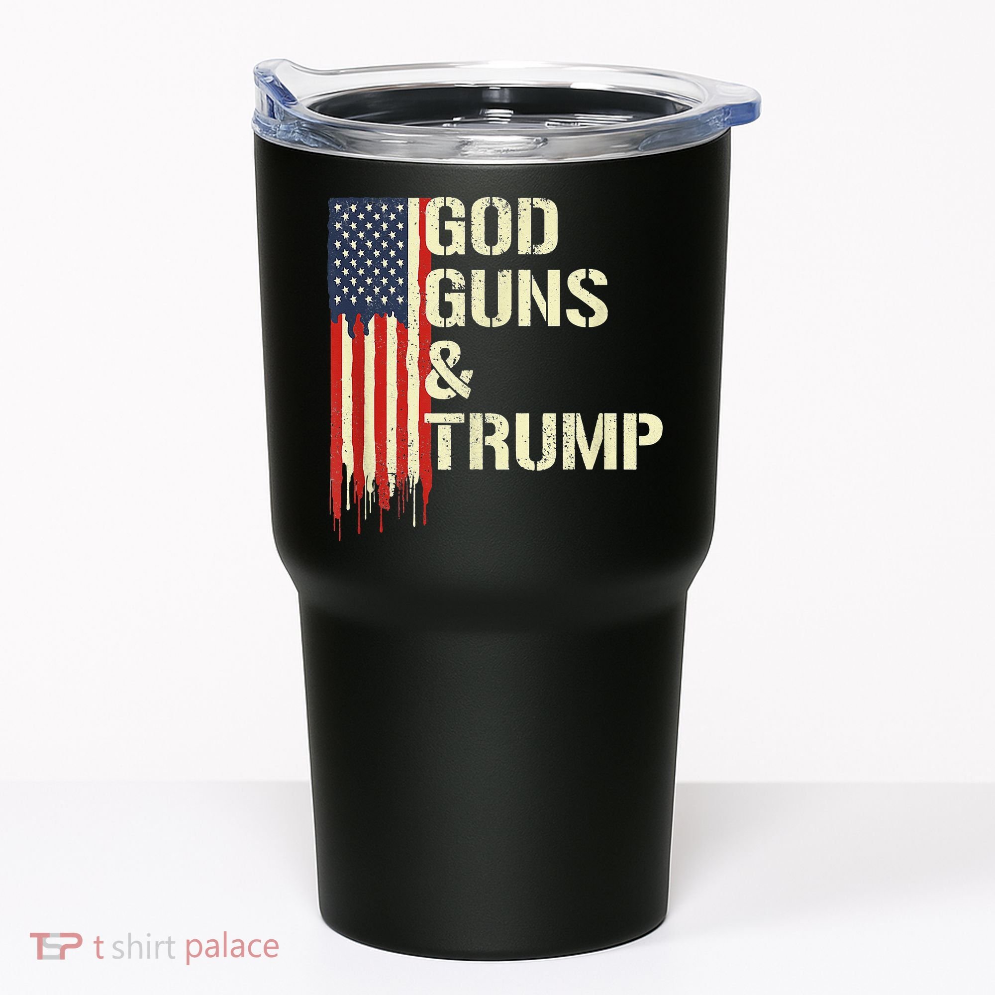 Flag American God Guns And Trump 2nd Amendment Tumbler