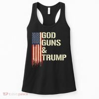 Flag American God Guns And Trump 2nd Amendment Women's Tank Top thumb 0