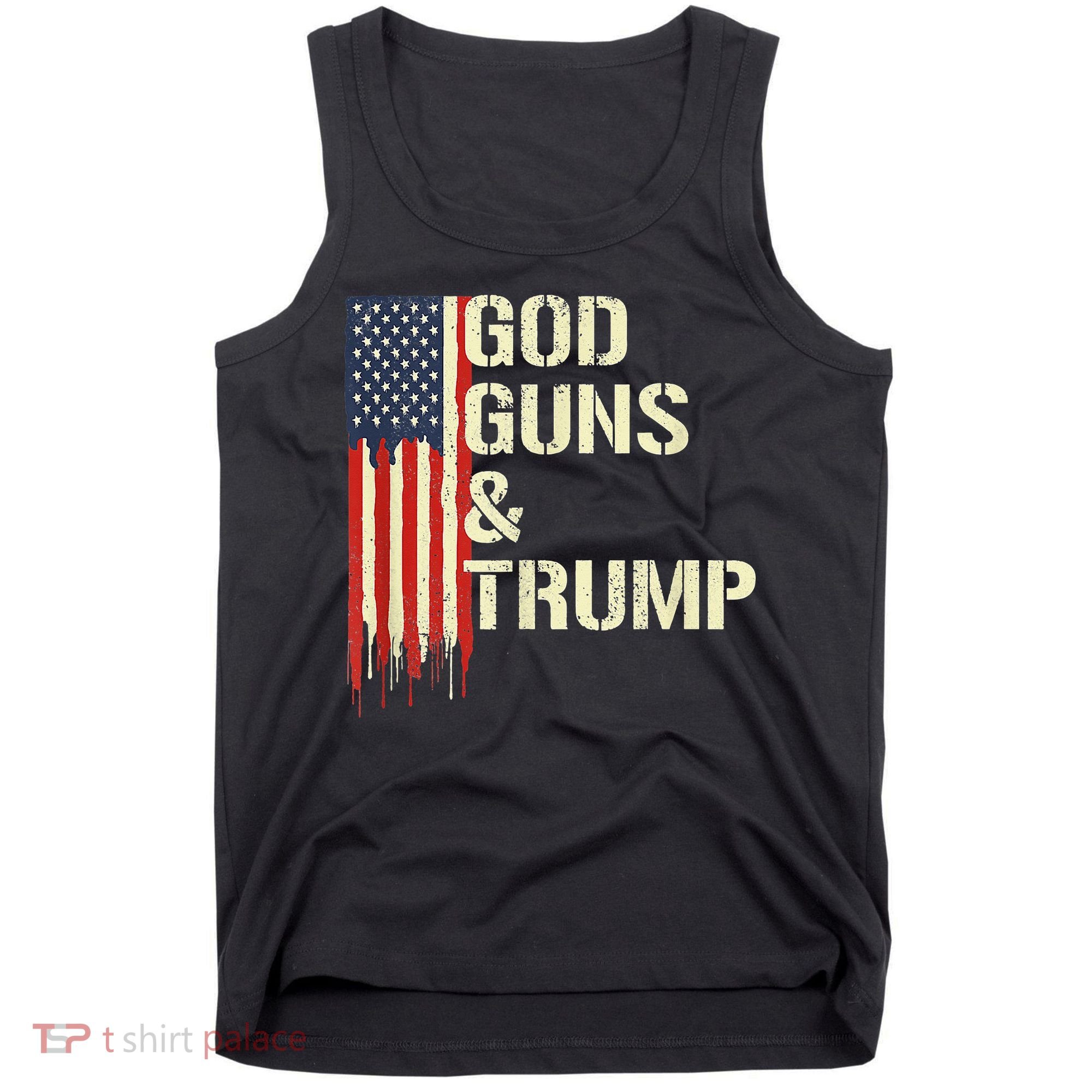 Flag American God Guns And Trump 2nd Amendment Tank Top