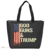 Flag American God Guns And Trump 2nd Amendment Tote Bag thumb 0