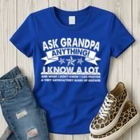 Funny Ask Grandpa Anything I Know A Lot Women's T-Shirt thumb 3
