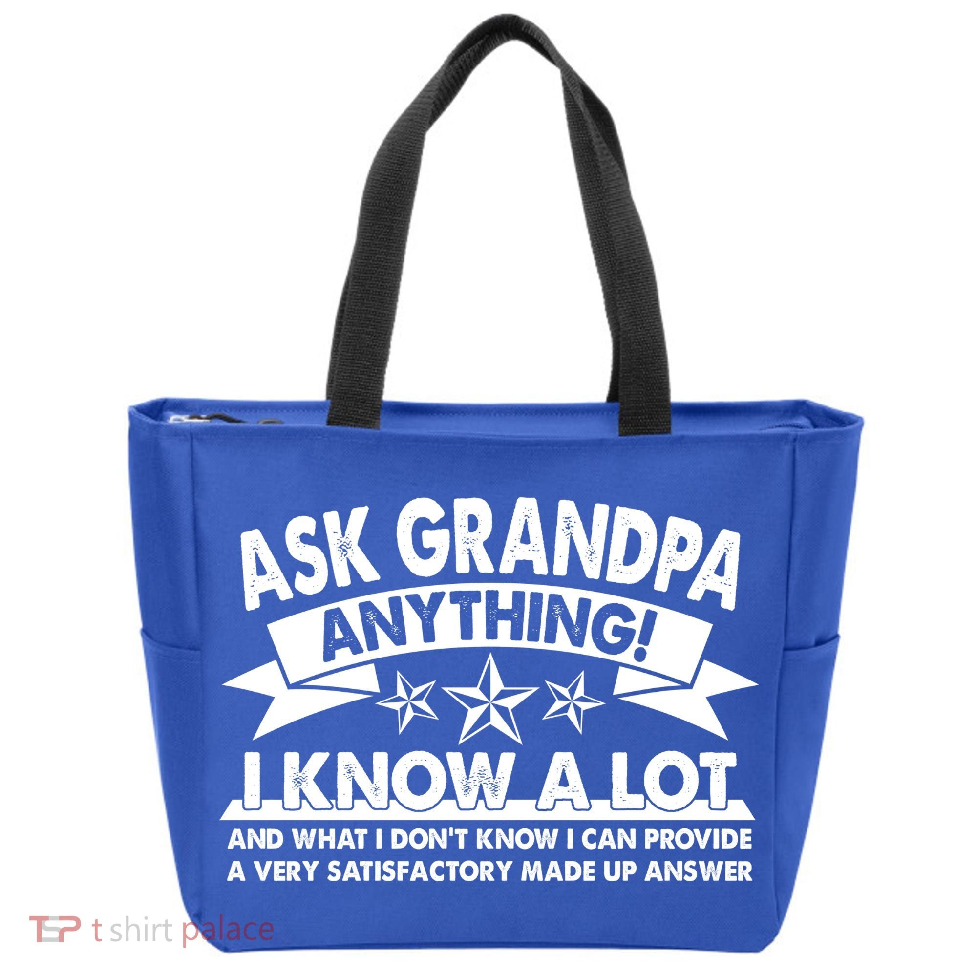 Funny Ask Grandpa Anything I Know A Lot Tote Bag