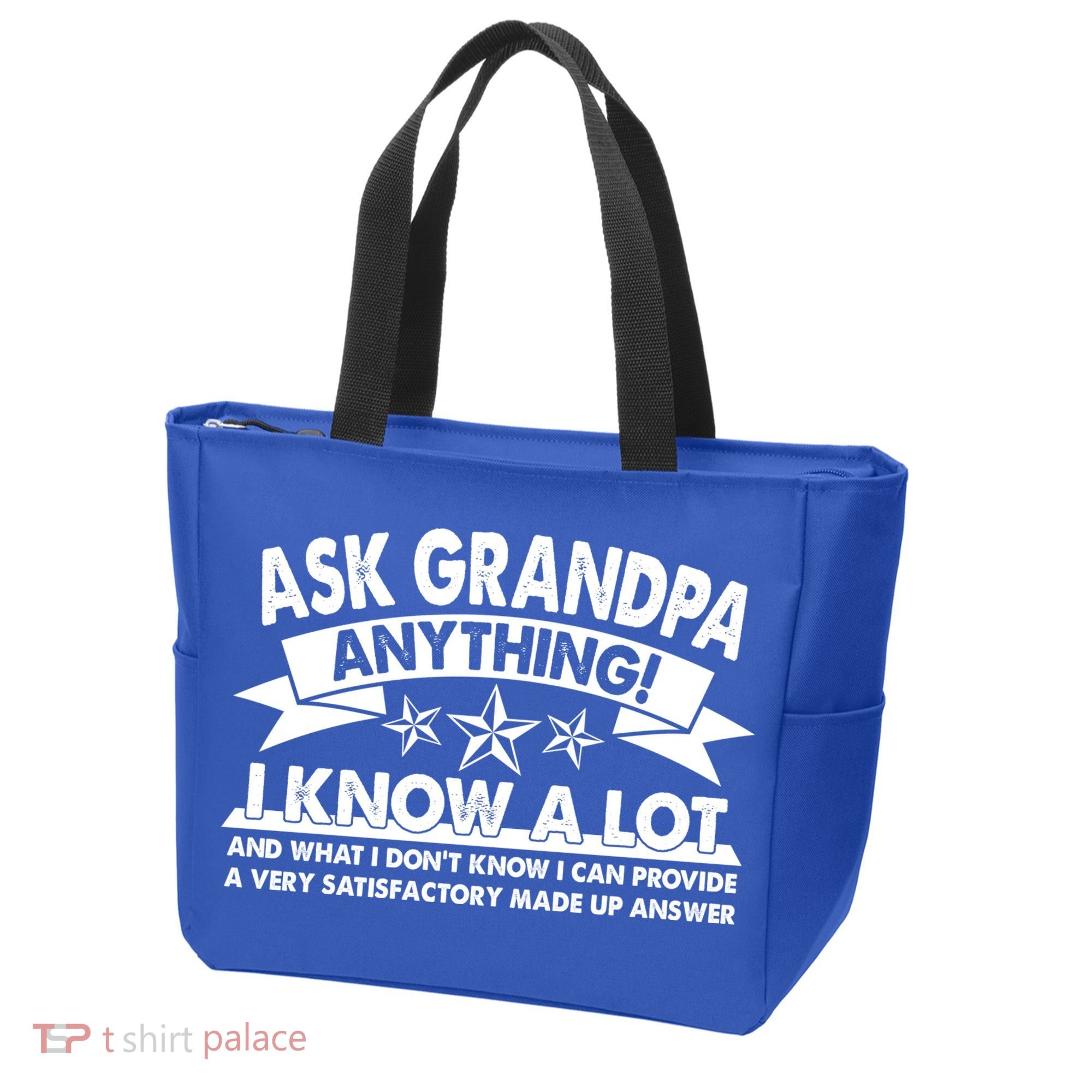 Funny Ask Grandpa Anything I Know A Lot Tote Bag