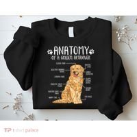 Funny Anatomy Golden Retriever Dog Lover Sweatshirt thumb 2