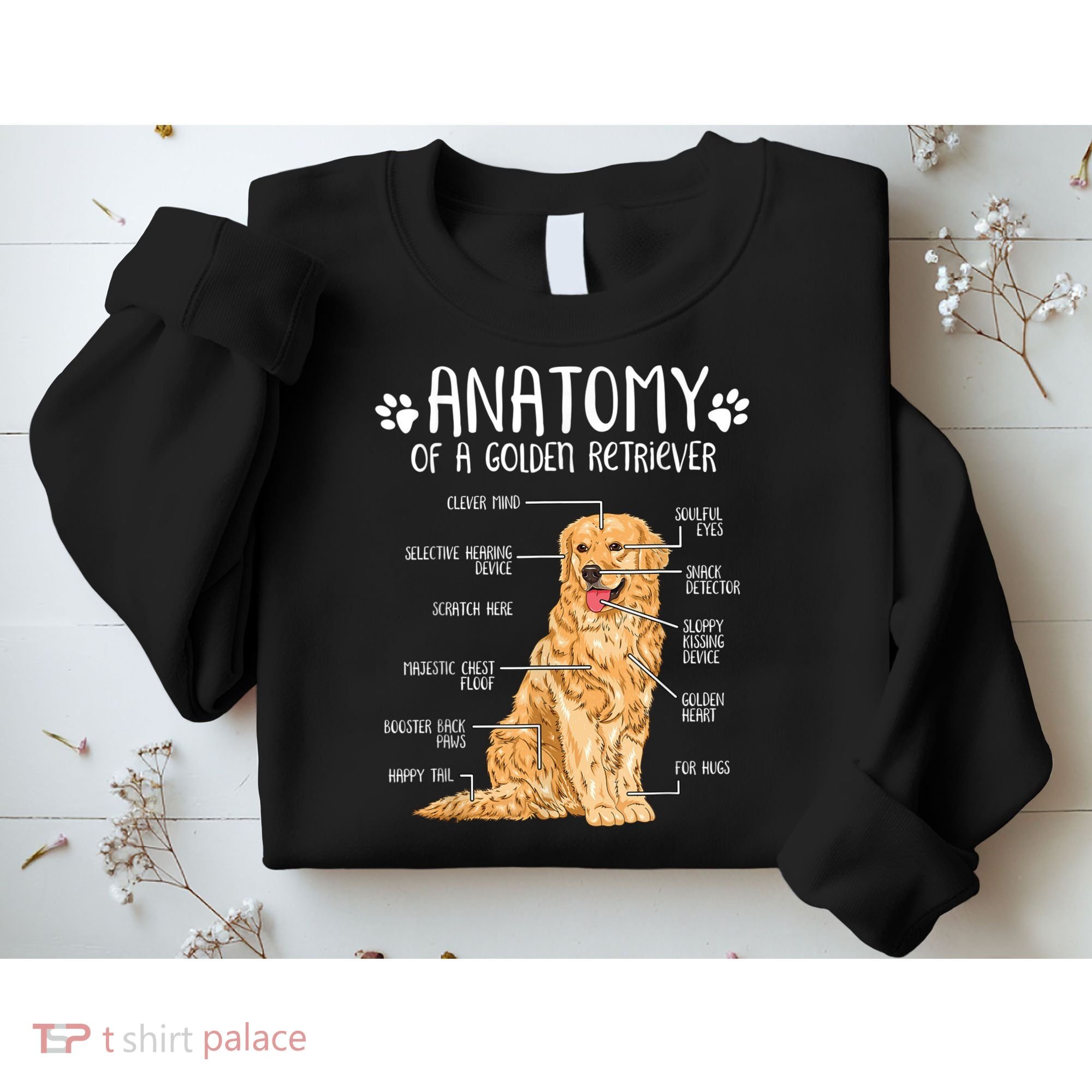Funny Anatomy Golden Retriever Dog Lover Sweatshirt