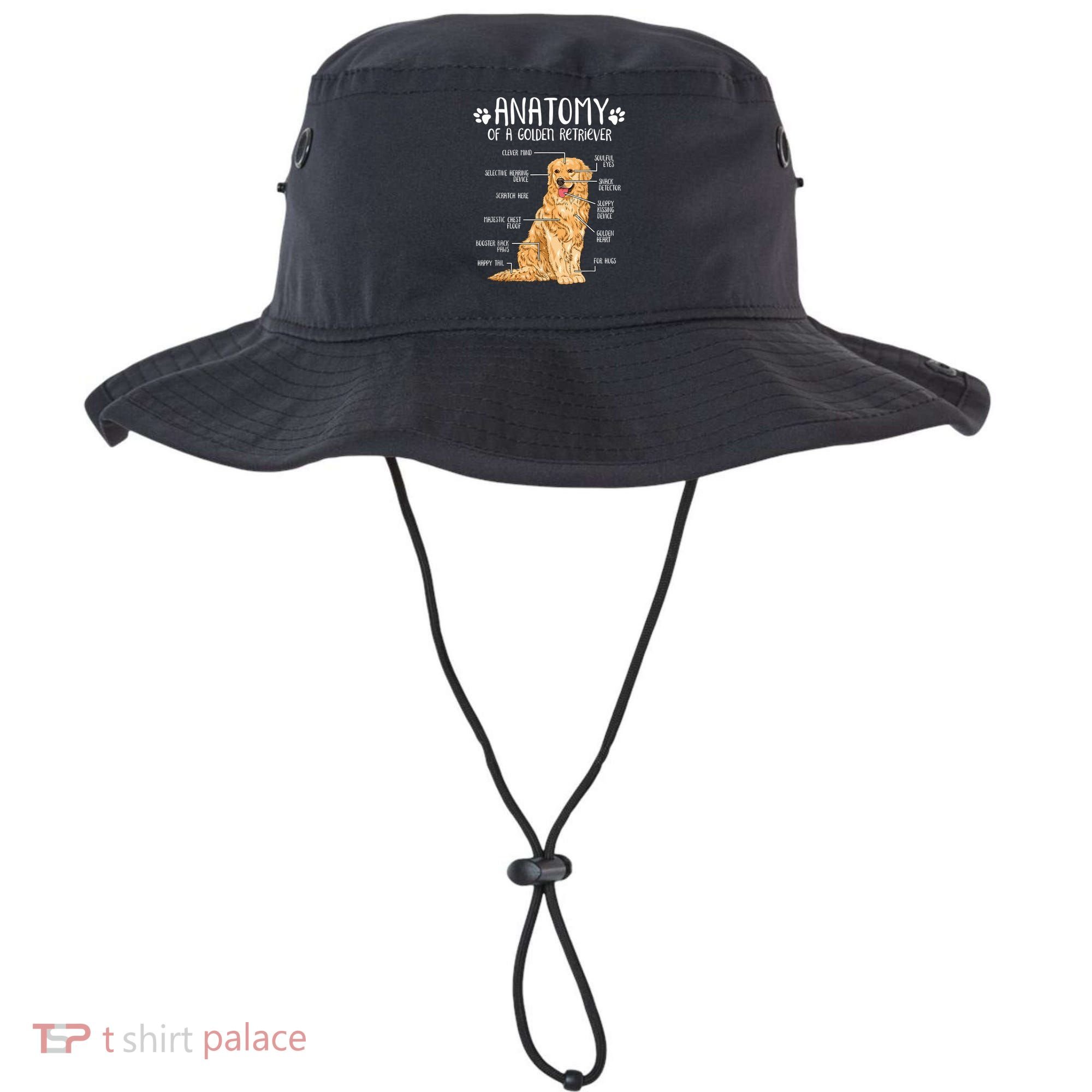 Funny Anatomy Golden Retriever Dog Lover Bucket Hat