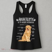 Funny Anatomy Golden Retriever Dog Lover Women's Tank Top thumb 3