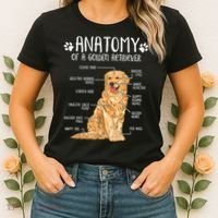 Funny Anatomy Golden Retriever Dog Lover Women's T-Shirt thumb 2