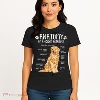 Funny Anatomy Golden Retriever Dog Lover Women's T-Shirt thumb 4