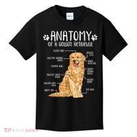 Funny Anatomy Golden Retriever Dog Lover Kids T-Shirt thumb 0