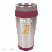 Funny Anatomy Golden Retriever Dog Lover 16oz Travel Tumbler thumb 0