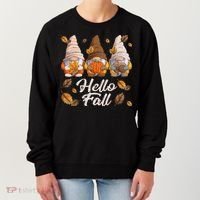 Funny Autumn Gnomes Autumn Leaves Hello Fall  Women's Sweatshirt thumb 0