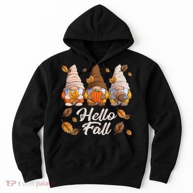 Funny Autumn Gnomes Autumn Leaves Hello Fall  Hoodie