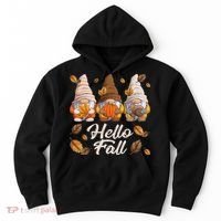 Funny Autumn Gnomes Autumn Leaves Hello Fall  Hoodie thumb 0