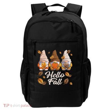 Funny Autumn Gnomes Autumn Leaves Hello Fall  Backpack