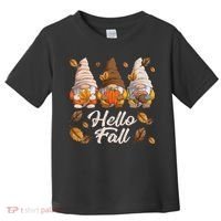 Funny Autumn Gnomes Autumn Leaves Hello Fall  Toddler T-Shirt thumb 0