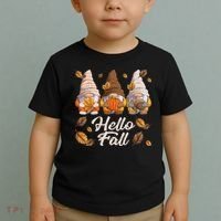 Funny Autumn Gnomes Autumn Leaves Hello Fall  Toddler T-Shirt thumb 2
