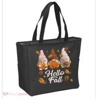Funny Autumn Gnomes Autumn Leaves Hello Fall  Tote Bag thumb 2