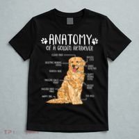 Funny Anatomy Golden Retriever Dog Lover T-Shirt thumb 5
