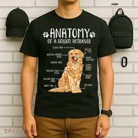 Funny Anatomy Golden Retriever Dog Lover T-Shirt thumb 6
