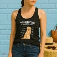 Funny Anatomy Golden Retriever Dog Lover Women's Tank Top thumb 2