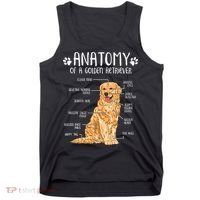 Funny Anatomy Golden Retriever Dog Lover Tank Top thumb 0