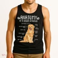Funny Anatomy Golden Retriever Dog Lover Tank Top thumb 3