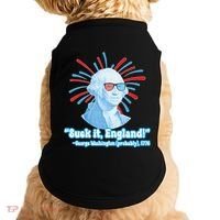 Funny American Gift Suck It England George Washington Doggie Tank thumb 0