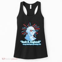 Funny American Gift Suck It England George Washington Women's Tank Top thumb 0