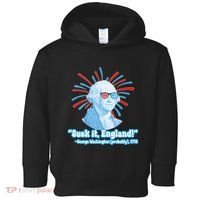 Funny American Gift Suck It England George Washington Toddler Hoodie thumb 0