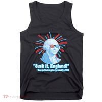 Funny American Gift Suck It England George Washington Tank Top thumb 0