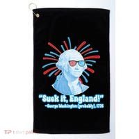 Funny American Gift Suck It England George Washington Golf Towel thumb 0