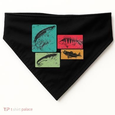 For Anglers Good Catch Perch Pike Trout USA-Made Doggie Bandana
