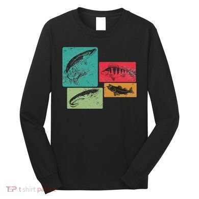 For Anglers Good Catch Perch Pike Trout Long Sleeve Shirt
