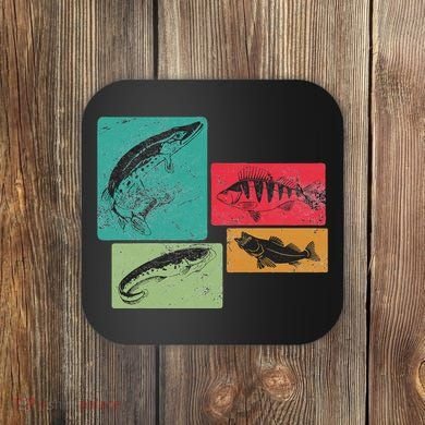 For Anglers Good Catch Perch Pike Trout Coaster