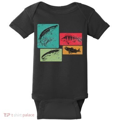 For Anglers Good Catch Perch Pike Trout Baby Bodysuit