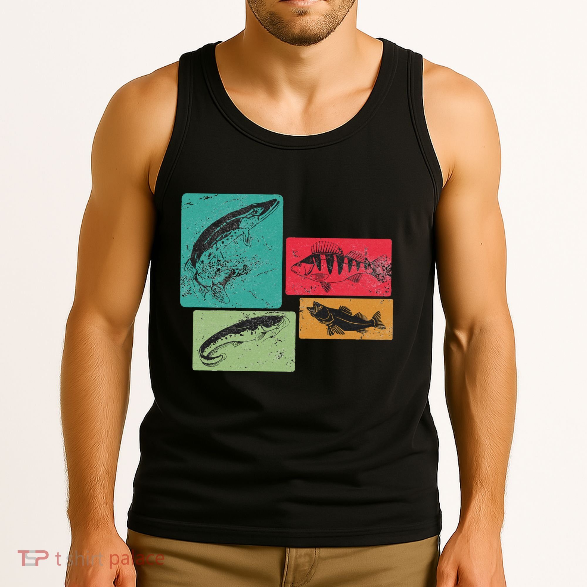 For Anglers Good Catch Perch Pike Trout Tank Top