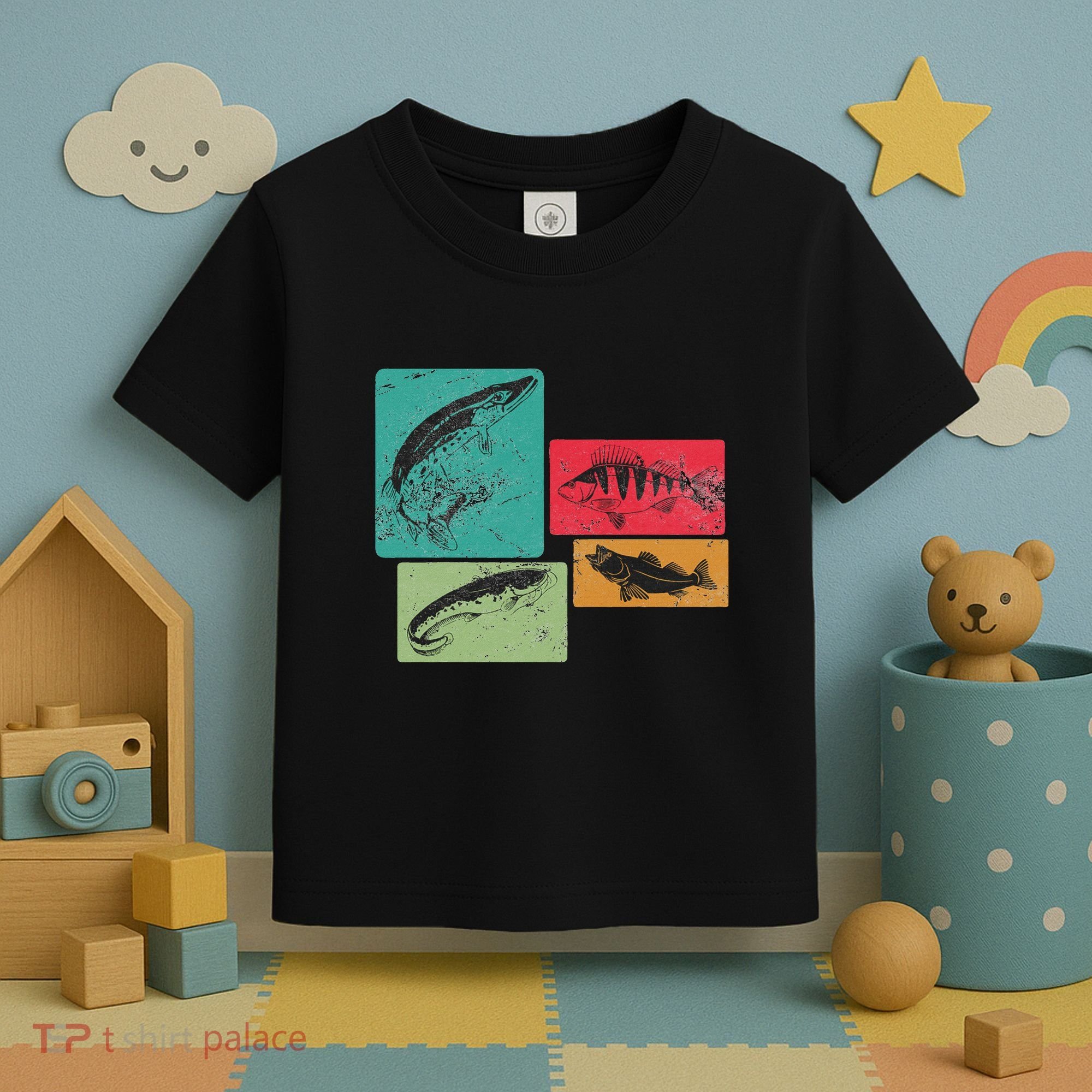 For Anglers Good Catch Perch Pike Trout Toddler T-Shirt